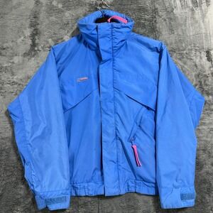 Columbia Whirlbird Jacket Mens S Blue Pink Vintage Radial Sleeve‎ Shell